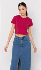 pink crop top, hot pink top, dark pink crop top, crop top in pink, pink crop top women, h&m pink top, crop top trend, trending crop top, pink top, crop top girls