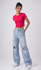 Pink Crop Top