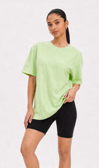 Women wearing oversized matching set, pastel green airport look, comfortable streetwear fashion, Korean-inspired oversized outfit, relaxed fit two-piece set.comfy travel outfit women, summer co ord set, trendy co ord set India, Instagram trendy outfit, Pinterest fashion outfit
