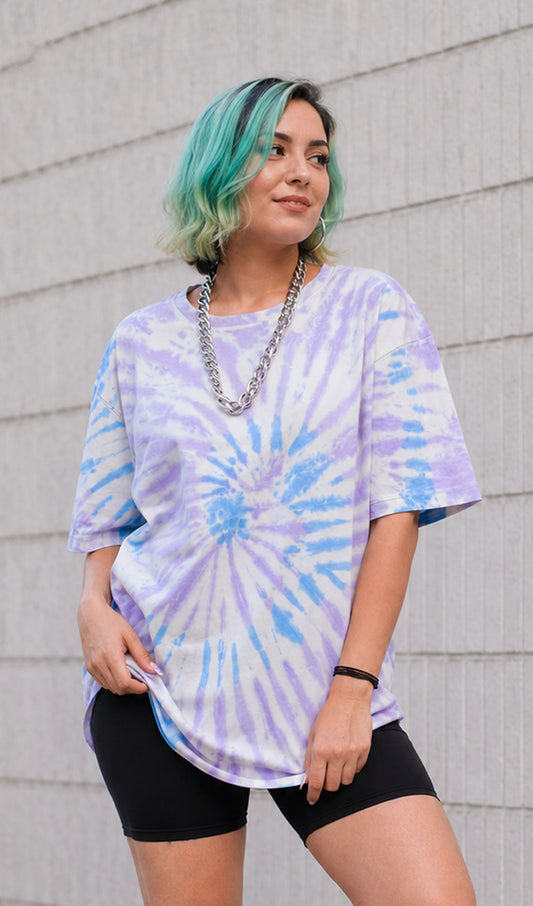 Slayink tie dye co ord set women, oversized co ord set, cotton co ord set women, summer co ord set women, pastel co ord set, gym co ord set women,beach co ord set women, purple co ord set , casualwear, purple oversized t-shirt, trendy college wear, pastel top, women's workout t-shirt, gym t-shirt women, ladies top, cotton t-shirt, trendy graphic tee, trending top, baggy top, gym tee, loose t-shirts for ladies, gym shirt, purple top, ladies top