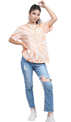 Tie & dye t-shirt, women t-shirt, cotton t-shirt, casual outfit, trending t-shirt, Slayink orange tie & dye t-shirt, Slayink women tie & dye t-shirt, orange tie dye t-shirt women, oversized t-shirt , cotton t-shirt for women, summer t-shirt women, college wear t-shirt for girls, beach wear t-shirt women, gym wear t-shirt women, trendy college wear, pastel top, women's workout t-shirt, gym t-shirt women, ladies top, cotton t-shirt, trendy graphic tee, trending top, baggy top, gym tee, loose t-shirts