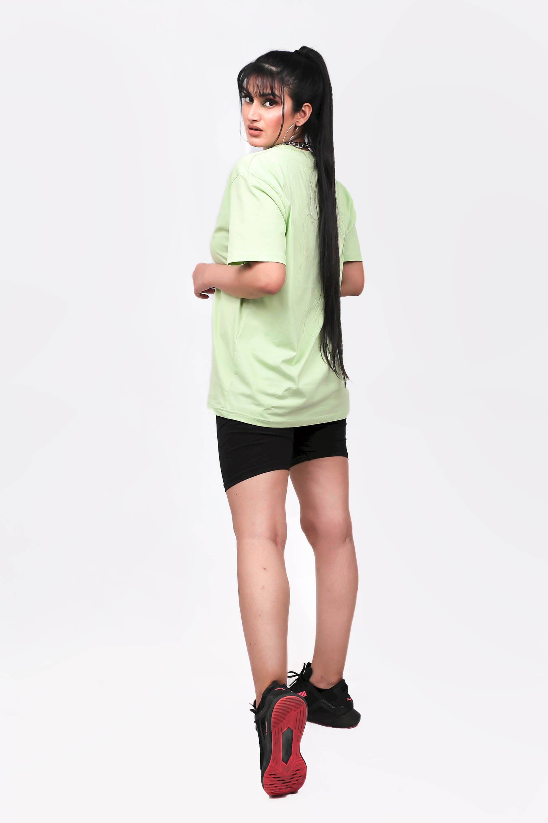 Oversized T-shirt, Relaxed fit T-shirt, Pastel T-shirt, Green T-shirt, Mint T-shirt , Green Top