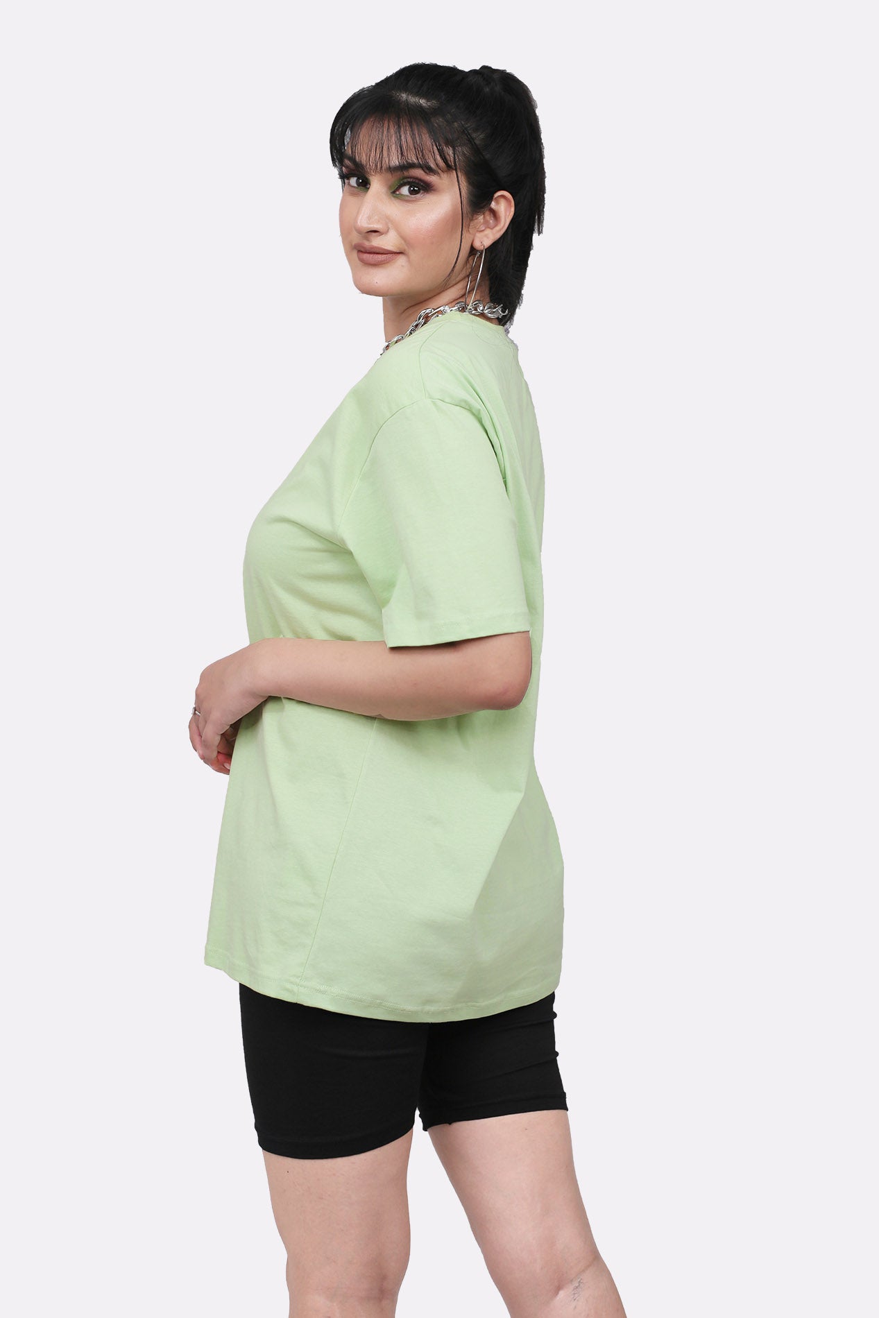Oversized T-shirt, Relaxed fit T-shirt, Pastel T-shirt, Green T-shirt, Mint T-shirt , Green Top