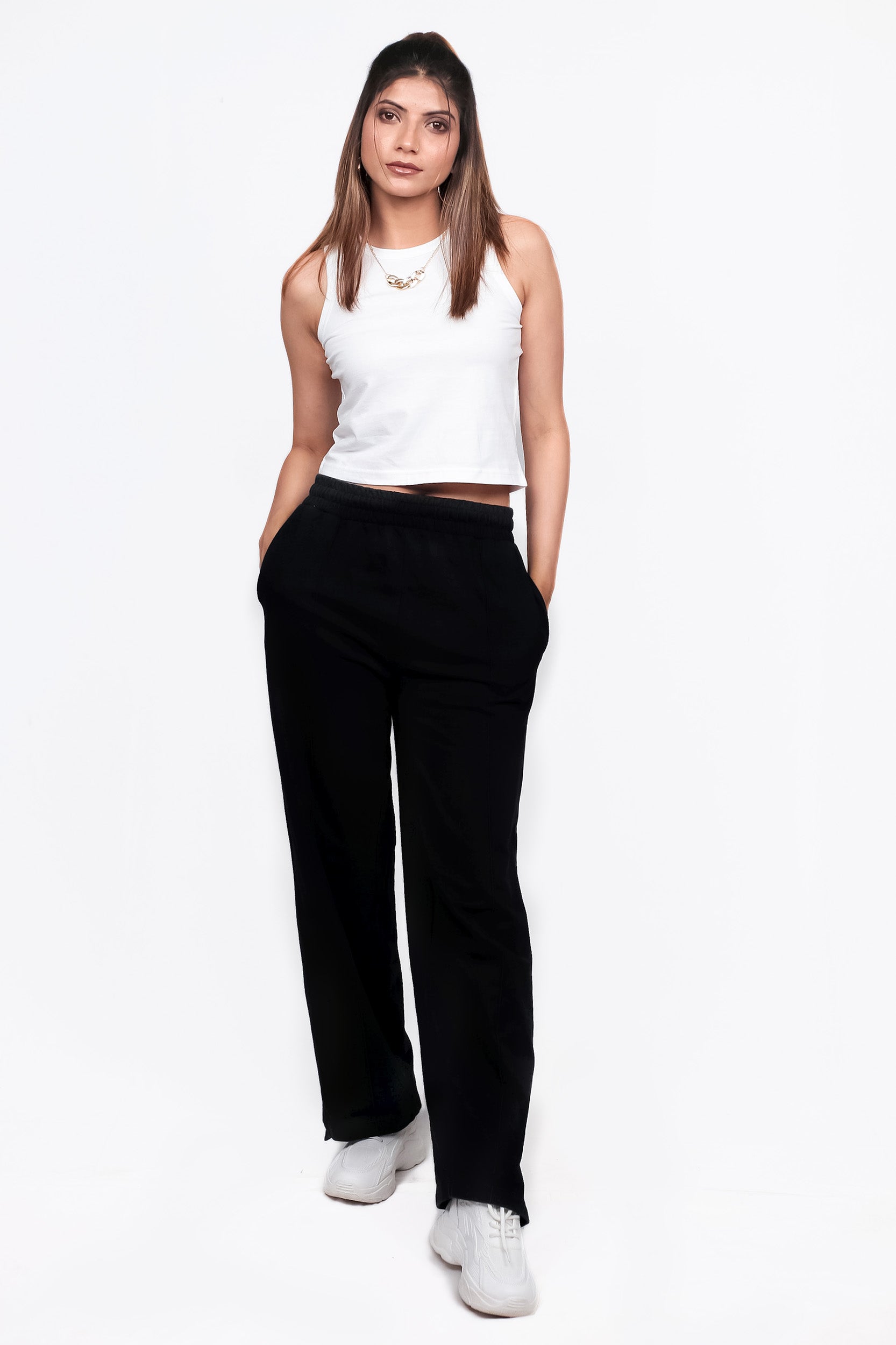 Casual look white tank top