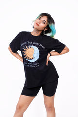 Oversized T-shirt, Black oversized T-shirt, Oversized Graphic T-shirt