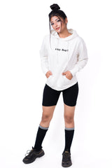 Embroidered Oversized Hoodie White - Fleece-Slayink-CASUAL,casualwear,Cotton,Dropshoulder,Hoodie,Loungewear,Oversized,SWEATSHIRT,Westernwear,Winter,winterclothing