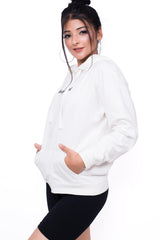 Embroidered Oversized Hoodie White - Fleece-Slayink-CASUAL,casualwear,Cotton,Dropshoulder,Hoodie,Loungewear,Oversized,SWEATSHIRT,Westernwear,Winter,winterclothing