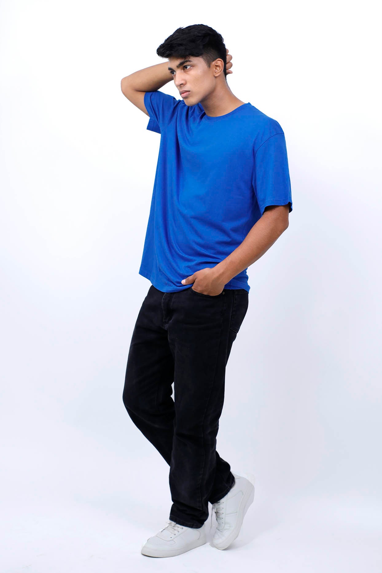 menswear, oversized t-shirt, cotton men t-shirt, cotton t-shirt, royal blue t-shirt