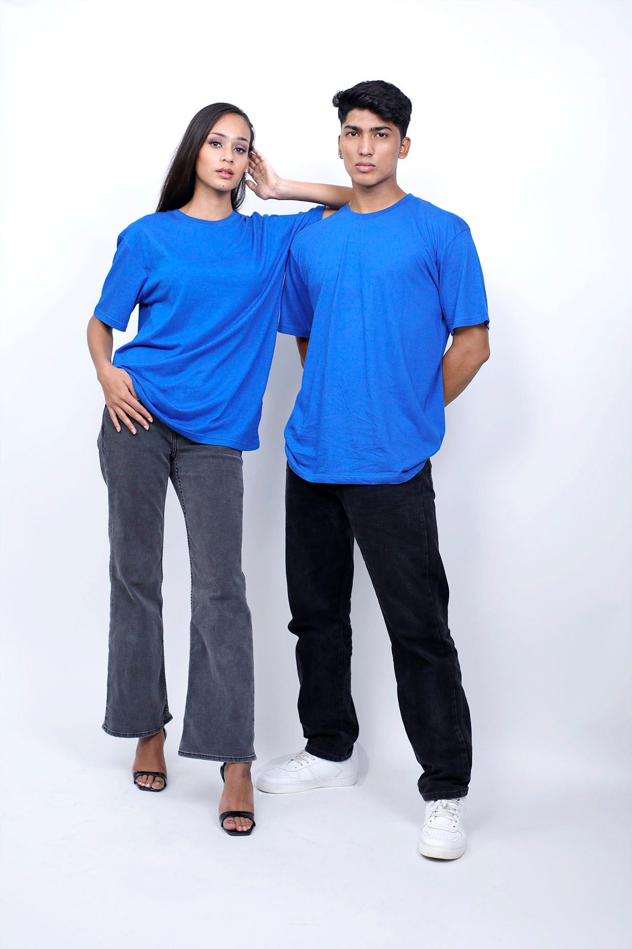 Oversized unisex t-shirt, blue oversized t-shirt