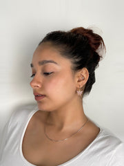 Butterfly Huggie Hoops Pink