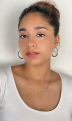 silver hoop earrings