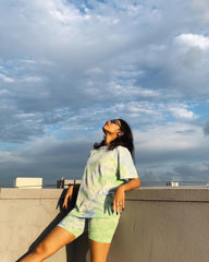 Oversized green Tie-Dye Set