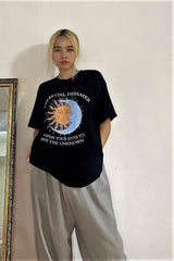 Oversized T-shirt, Black oversized T-shirt, Oversized Graphic T-shirt