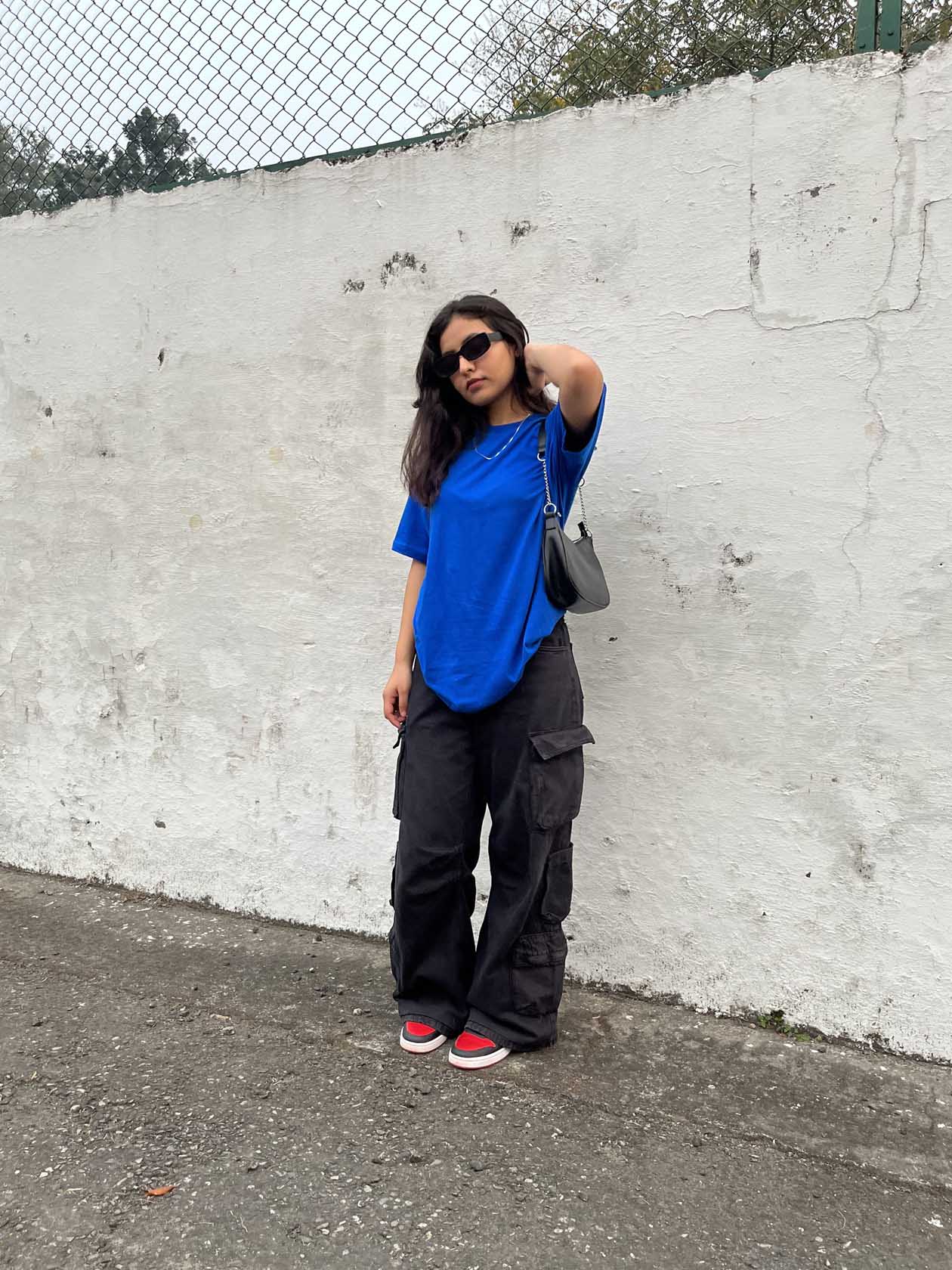 Women cool Blue T-shirt, Casual Style, Casual look, Aesthetic Look,royal blue T-shirt