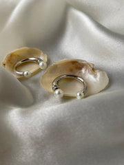 Pearl Hoop Silver.