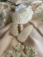 Set of Pearl Clip & Rhinestone Star Pin