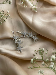 Set of Pearl Clip & Rhinestone Star Pin