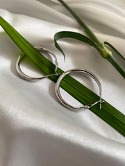 silver hoop earrings