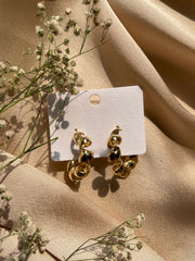 Gold Twisted hoops, Gold hoops