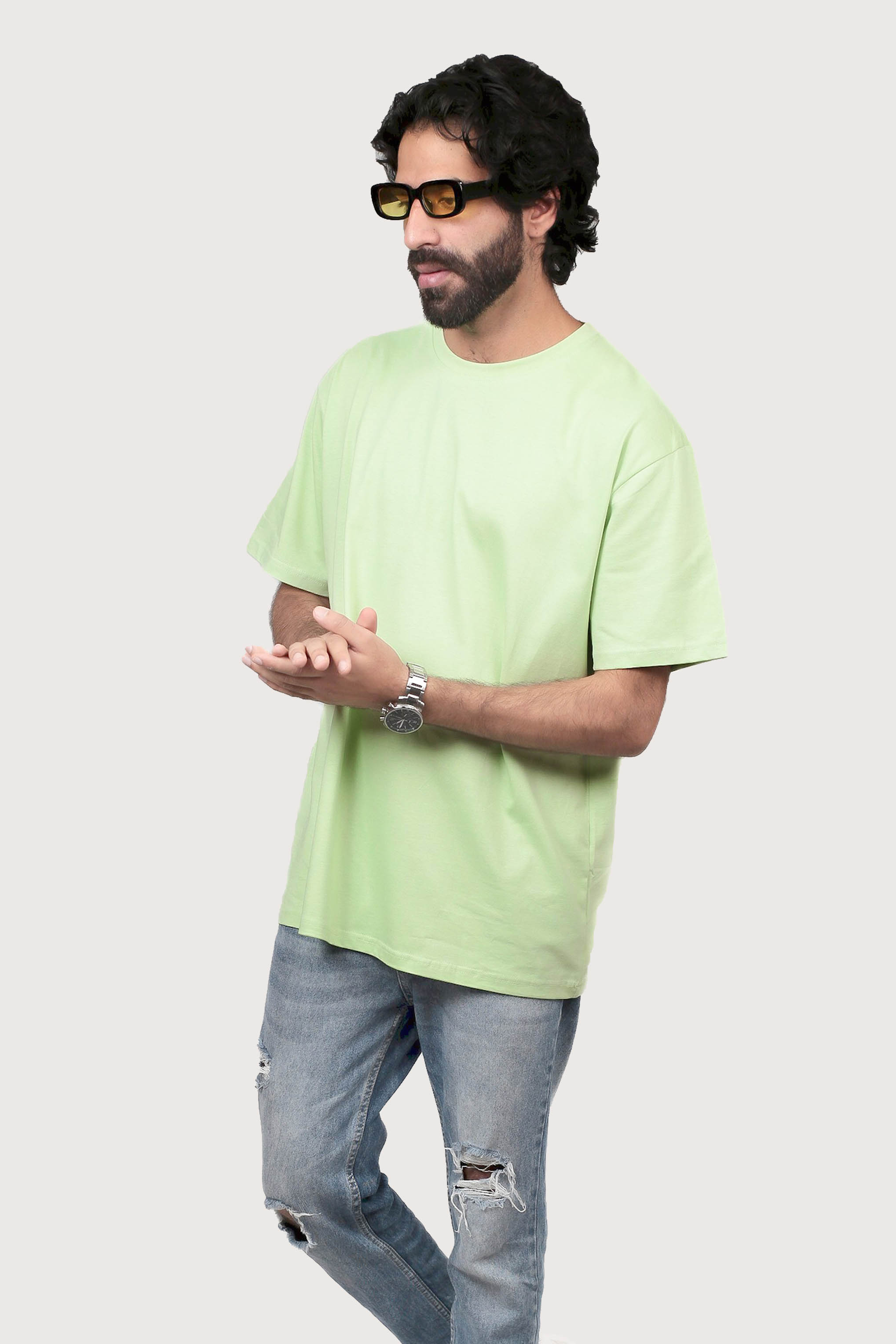 pastel green cotton men's oversized t-shirt,Oversized green t-shirt for men,Men green cotton t-shirt, Men casual green t-shirt, Cotton oversized t-shirt men, Men trendy oversized t-shirt