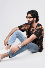 black tie & dye oversized t-shirt, men oversized t-shirt, men oversized tie & dye t-shirt, cotton t-shirt