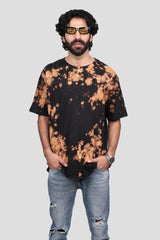 black tie & dye oversized t-shirt, men oversized t-shirt, men oversized tie & dye t-shirt, cotton t-shirt