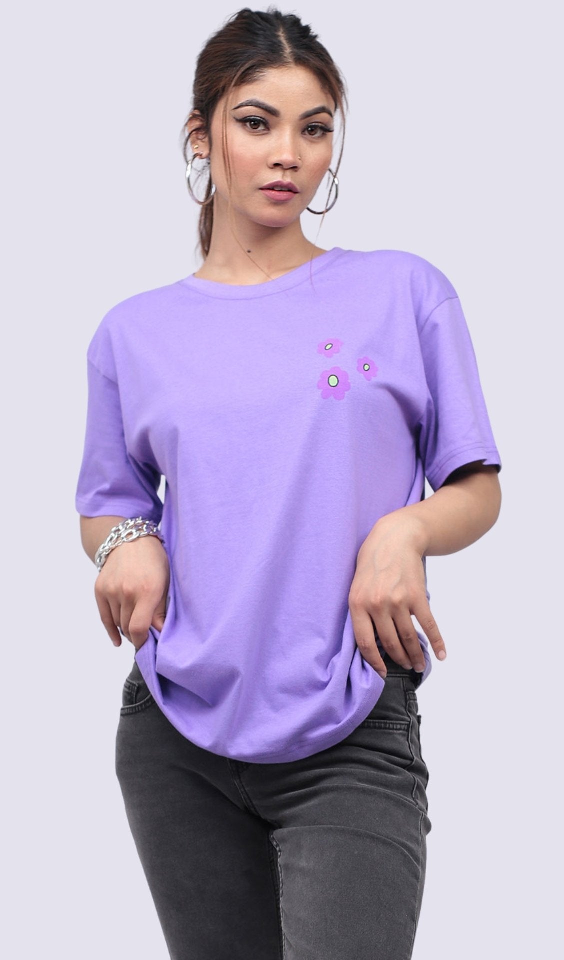Oversized T-shirt, Oversized Graphic T-shirt, oversized t-shirt women, T-shirt, pastel tee, lilac t-shirt, purple t-shirt,Purple Graphic T-shirt , relaxed fit tshirt, printrd tshirt, trendy college wear, slogan tee, casual wear women , graphic tee for girls, pastel top, women workout t-shirt,gym t-shirt women, ladies top, cotton t-shirt, trndy graphic tee, trending top, baggy top, gym tee, loose tshirts for ladies,gym shirt , purple top, slogan tee, trendy college wear, casual wear women, cotton top