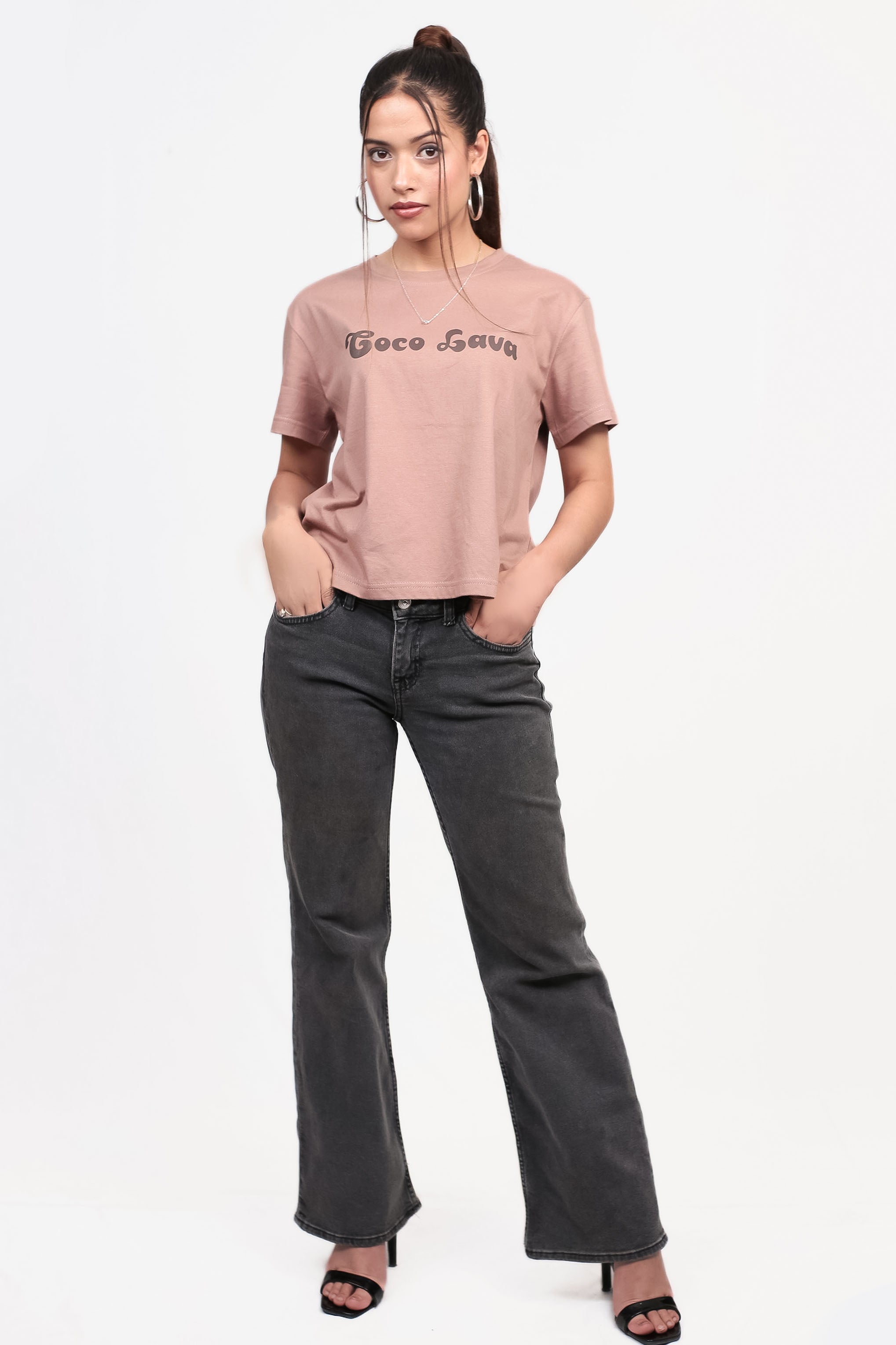 Brown graphic T-shirt