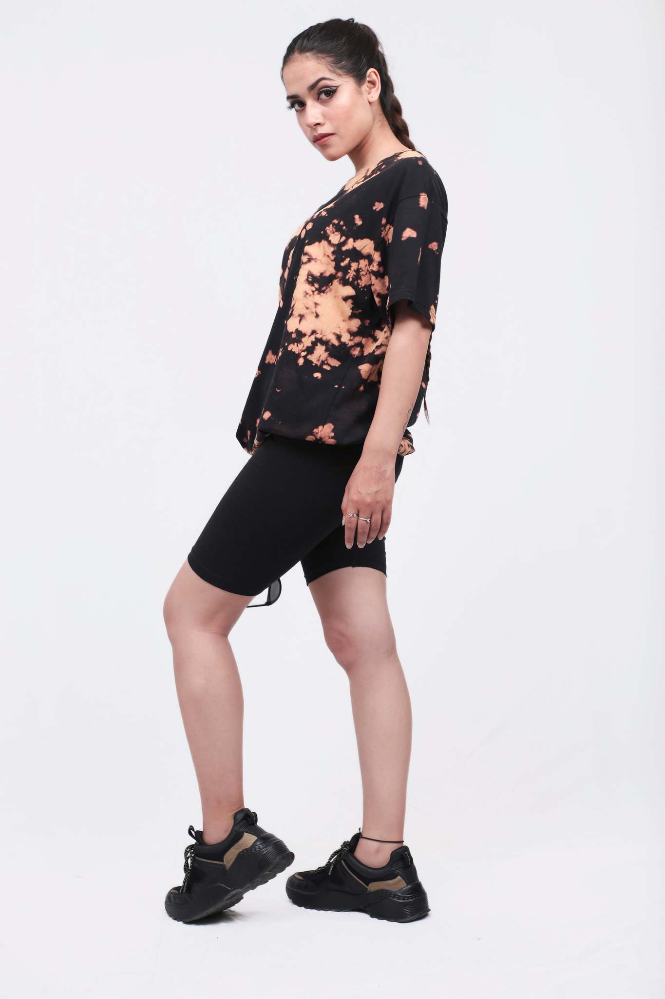 Oversized Black Tie-Dye Set-Slayink-