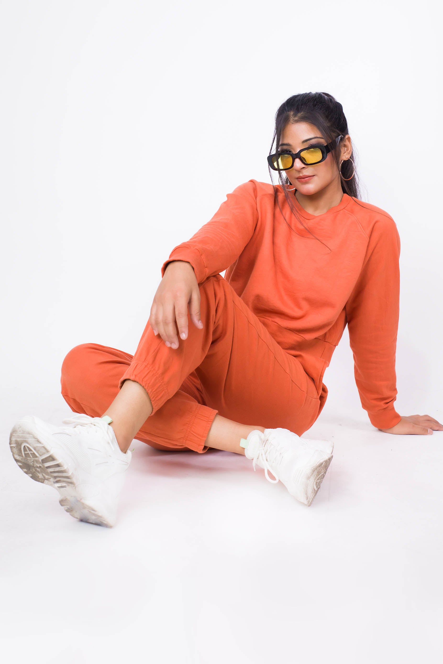 Copper Loungewear Set-Slayink-CASUAL,casualwear,Cotton,joggers,Loungewear,SWEATSHIRT,trackpants,Westernwear,Winter,winterclothing