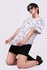 Oversized Grey Tie & Dye Tshirt-Slayink-