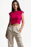 pink crop top