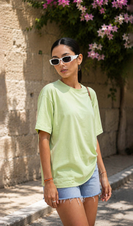 Oversized T-shirt, Relaxed fit T-shirt, Pastel T-shirt, Green T-shirt, Mint T-shirt , Green Top,oversized green t-shirt, oversized t-shirt women, oversized cotton t-shirt women,100% cotton oversized t-shirt, Korean fashion t-shirt, gum t-shirt, gym wear, everyday oversized tee