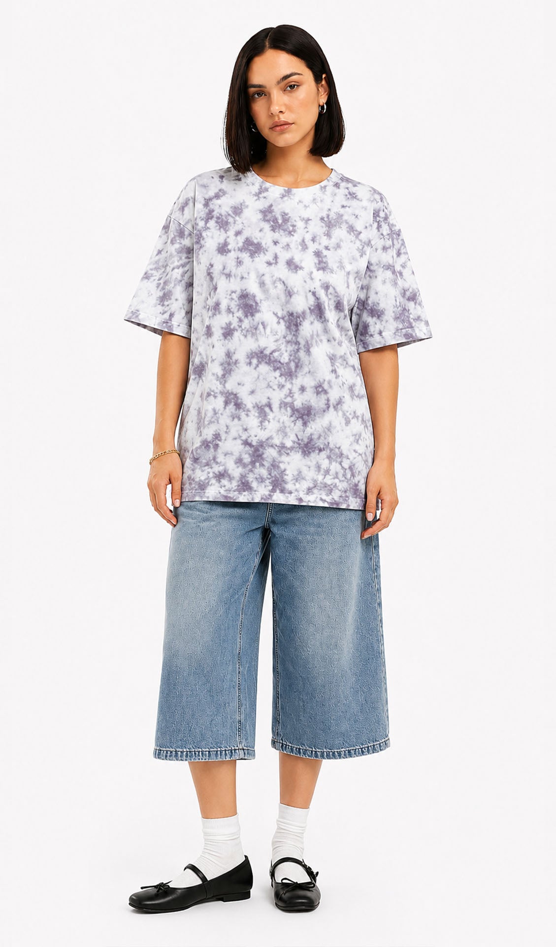 Oversized Grey Tie & Dye Tshirt