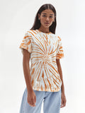 Oversized Orange Tie & Dye T-shirt