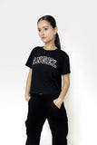 Black T-shirt, printed tee, graphic print t-shirt women