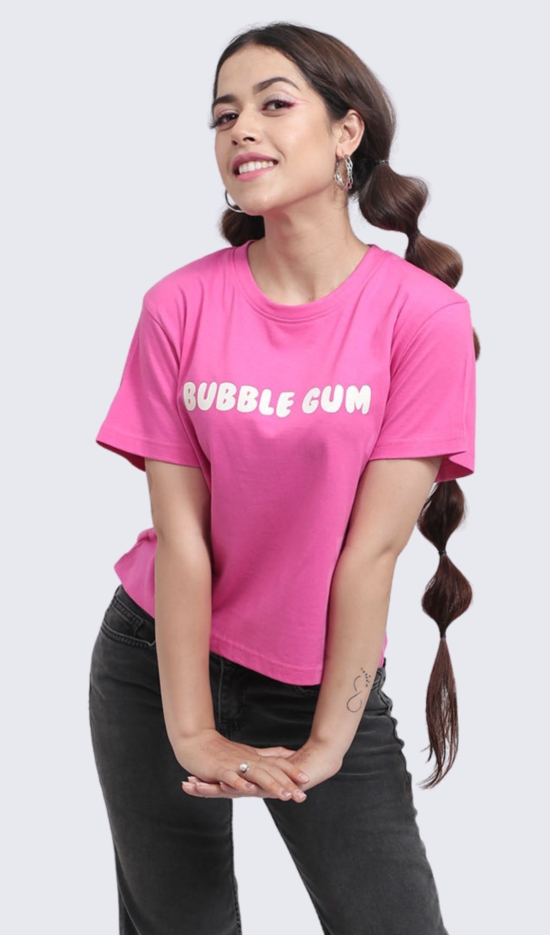 Bubble Gum Pink Regular Fit Tshirt