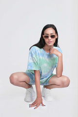 Oversized green Tie-Dye  Set-Slayink-