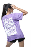 Back Print Kindness Lilac Oversized Tshirt