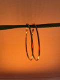 Gold Oval Hoop Earrings