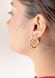 Dazzle Gold Hoop Earrings-Slayink-accessories,dazzle gold hoop,dazzle gold hoop earring,earrings,Gold hoops,hoop earrings,hoops,Huggie Hoops