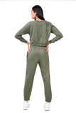 Olive Loungewear Set-Slayink-bottoms,CASUAL,casualwear,Cotton,Crop top,Hoodie,joggers,Loungewear,SWEATSHIRT,Sweattop,trackpants,Westernwear,Winter,winterclothing