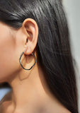 Statement Silver Hoops-Slayink-accessories,earrings,hoop earrings,hoops,jewellery,Silver earrings,silver hoops,twisted earrings,twisted hoops